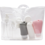 SET TRAVEL CON BOTTIGLIE DI SILICONE 12PZ