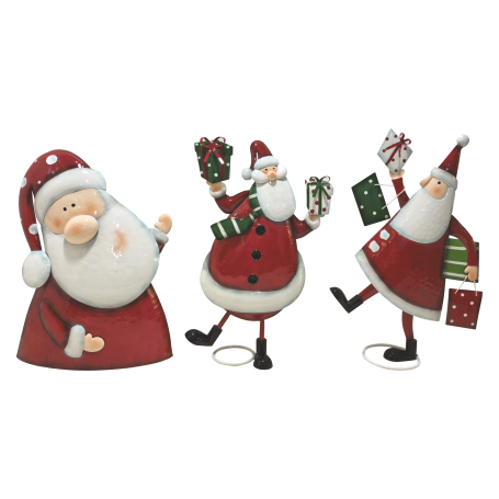 DECORO BABBO NATALE IN LATTA