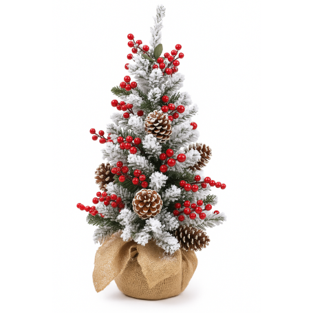 ALBERO DI NATALE CON DECORI IN PVC 90CM