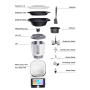 MXD - ROBOT DA CUCINA ''GUSTAVO CHEF'' 1000W 2LT