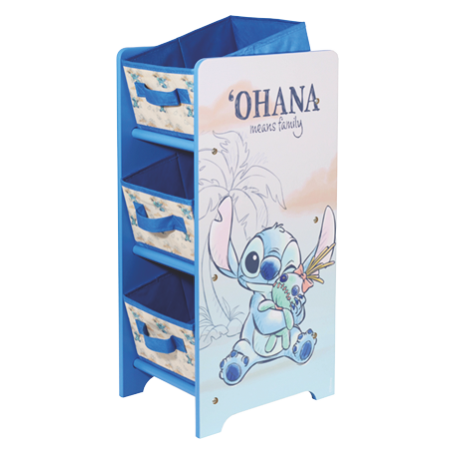 DISNEY SCAFFALE 3 CASSETTI STITCH 22.5X30X65CM