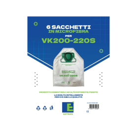 ELETTROFIX SACCHETTI ASPIRAPOLVERE FOLLETTO VK 200 -220s 6PZ