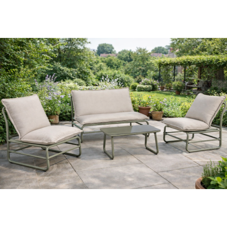 MD GARDEN SET GIARDINO DORA DIVANO 2 POLTRONE E TAVOLINO