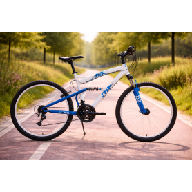 DENVER BIKE Y26-SUS.FS BICICLETTA NEW MTB 26'' BIANCO