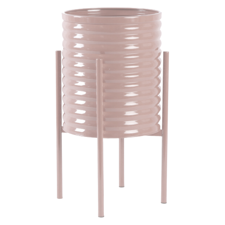 MD CASA - VASO CON BASE IN METALLO 31CM COLORI VARI