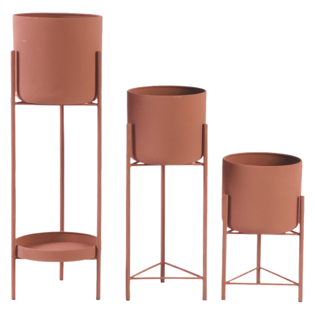 MD CASA SET VASI CON SUPPORTO 3PZ METALLO