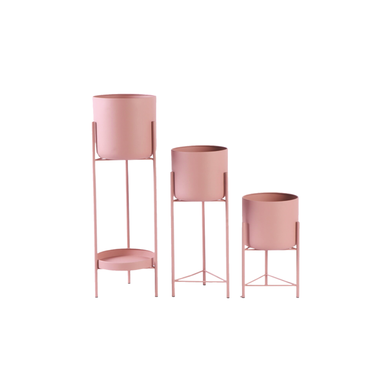 MD CASA SET VASI CON SUPPORTO 3PZ METALLO