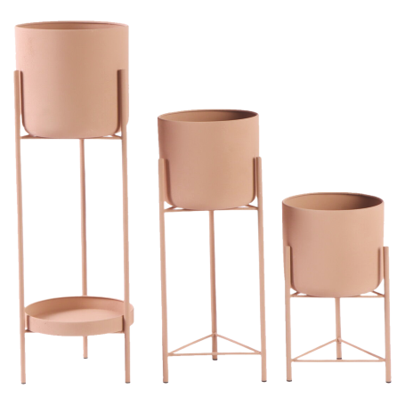 MD CASA SET VASI CON SUPPORTO 3PZ METALLO