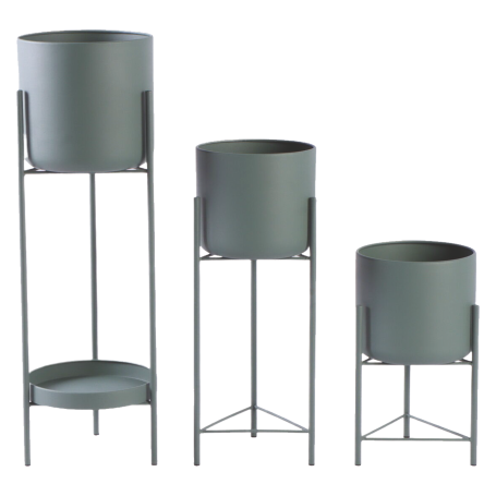 MD CASA SET VASI CON SUPPORTO 3PZ METALLO