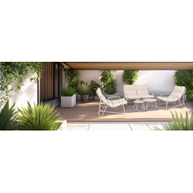 SET GIARDINO LOUNGE 5PZ BIANCO