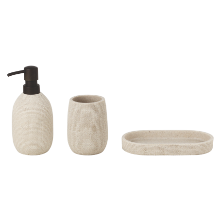 SET BAGNO 3PZ MODELLO EFFETTO TESSUTO